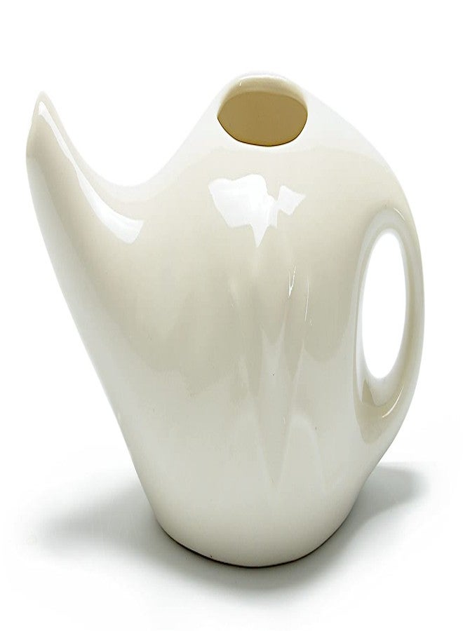 Roe & Moe Ceramic Neti Pot for Nasal Sinus Cleansing Wash Irrigation Relief - Microwave and Dishwasher Safe - Classic - Image 1